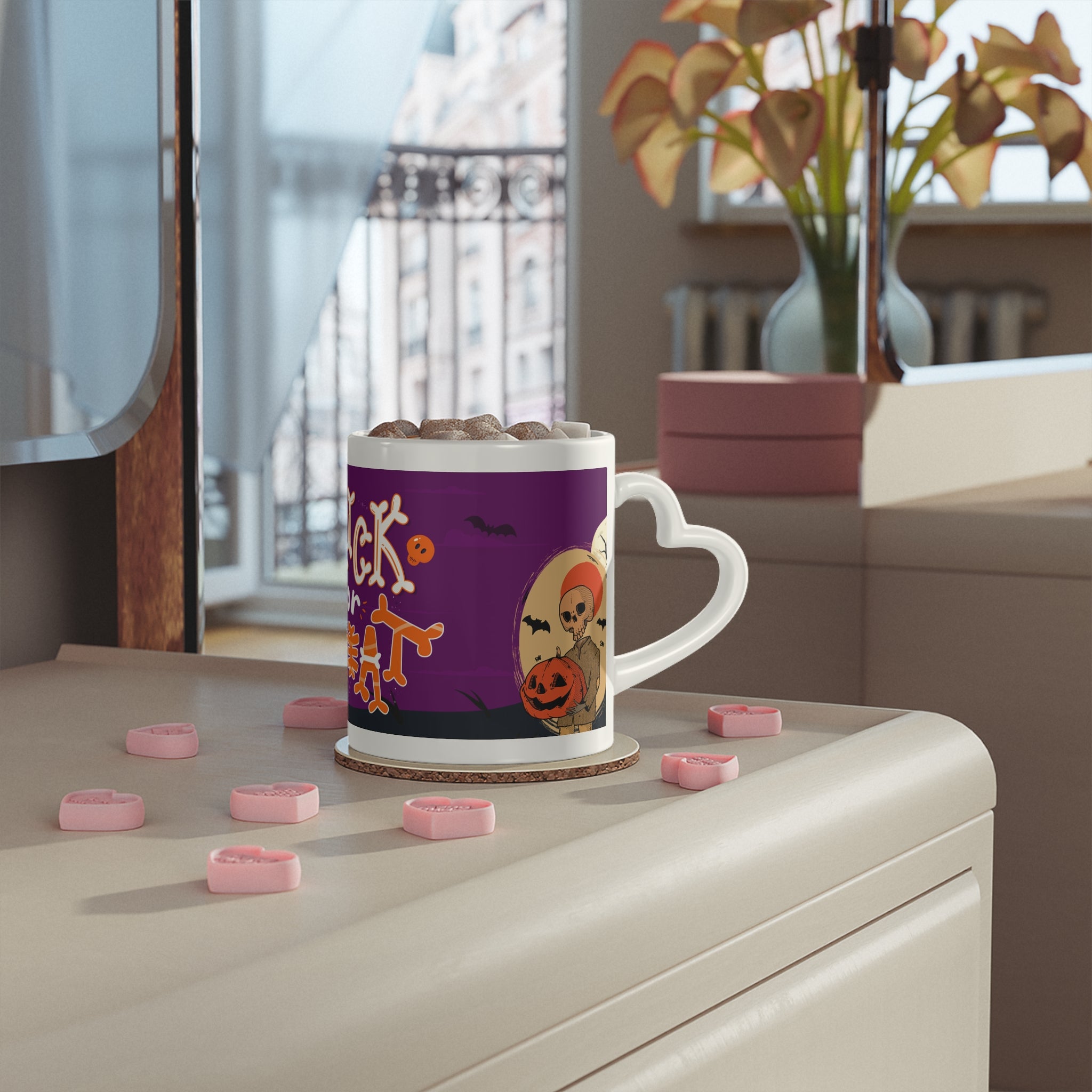 Trick or Treat | Heart-Shaped Mug